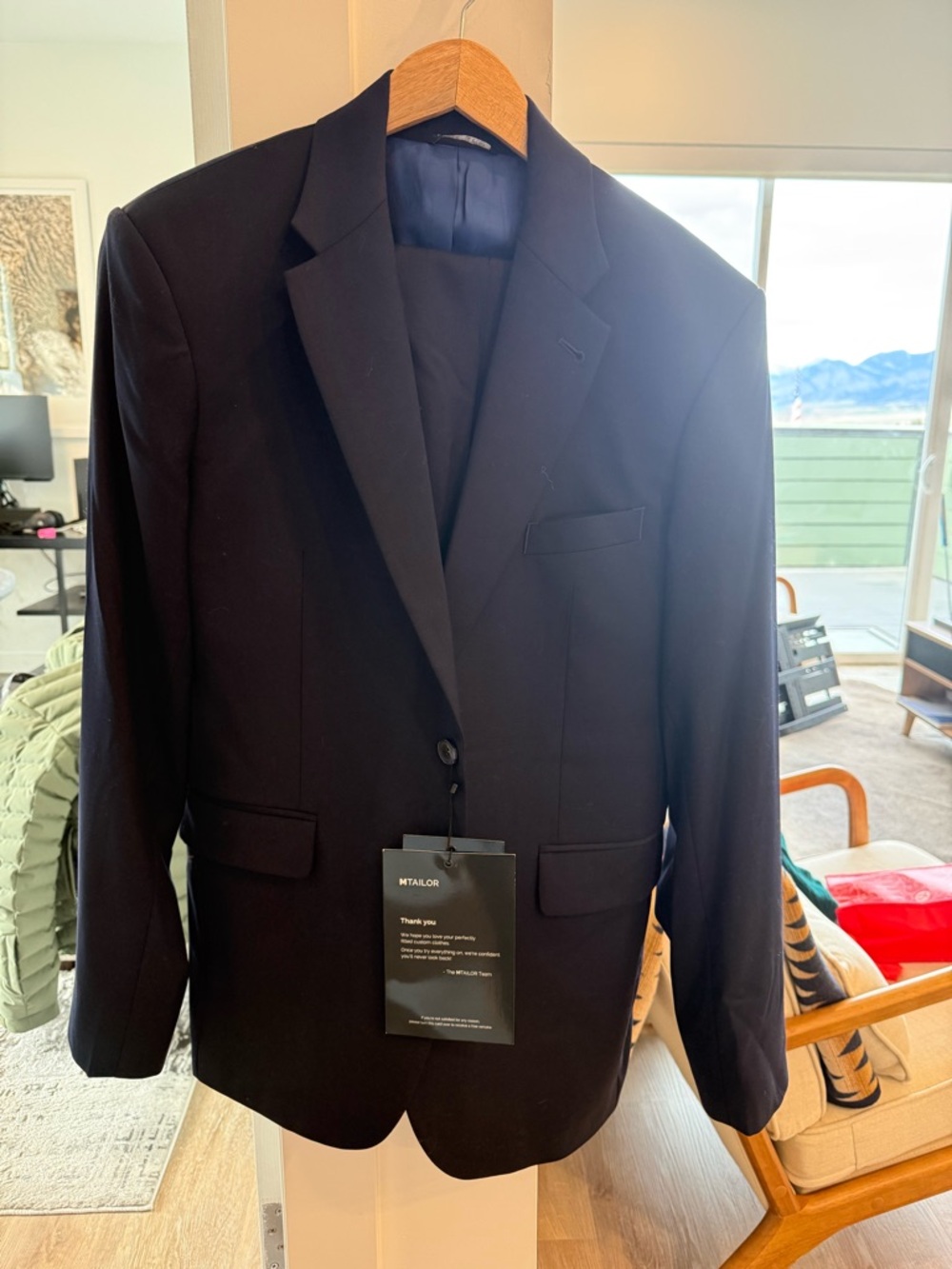 Men's Black Single-Breasted Sport Coat Blazer